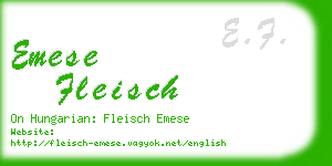 emese fleisch business card
